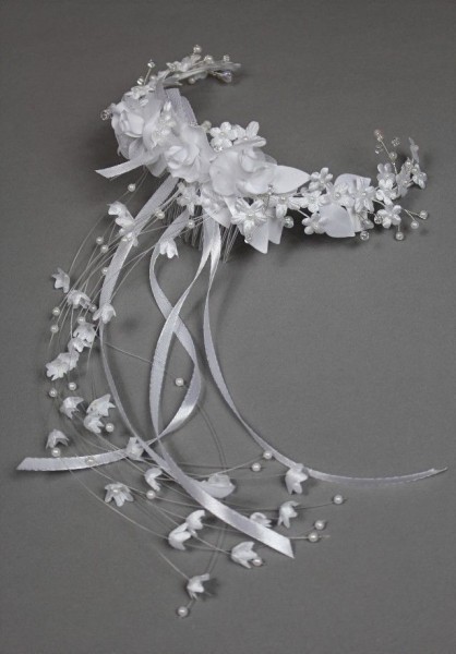 Kommunion Kranz Haarschmuck mit Rispen