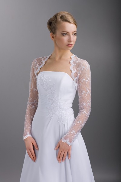 Bolero aus Spitze, langarm