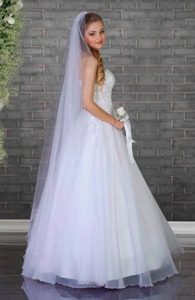 Soft Brautschleier 1-lagig, 170 cm