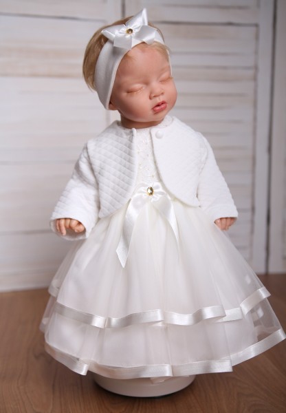 Charlotte-Taufset in creme ♥ Kleid + Bolero