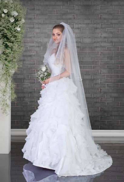 SALE % Brautschleier 2-stufig, 170 cm